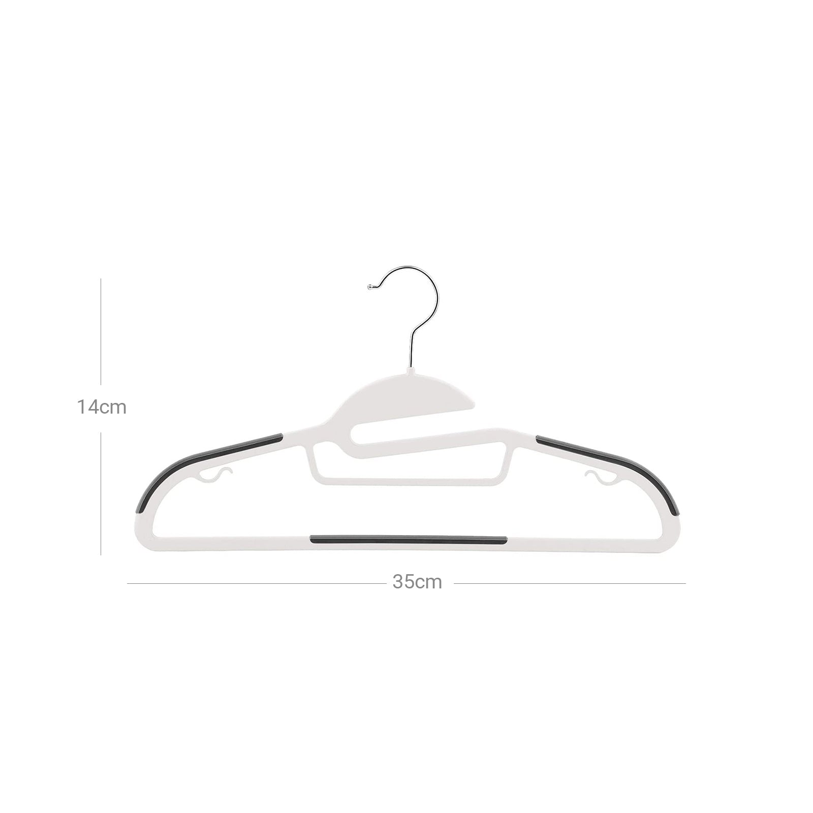 Coat Hangers - Plastic - Grey - 20 Pack