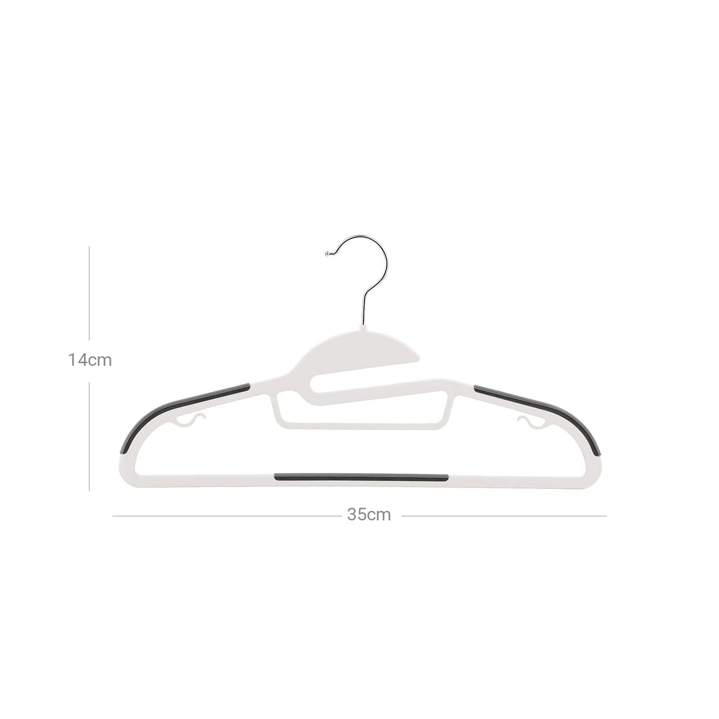 Coat Hangers - Plastic - Grey - 20 Pack