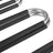 Pants Hangers - Metal - Silver and Black - Space-Saving Non-Slip 5-Tier Design