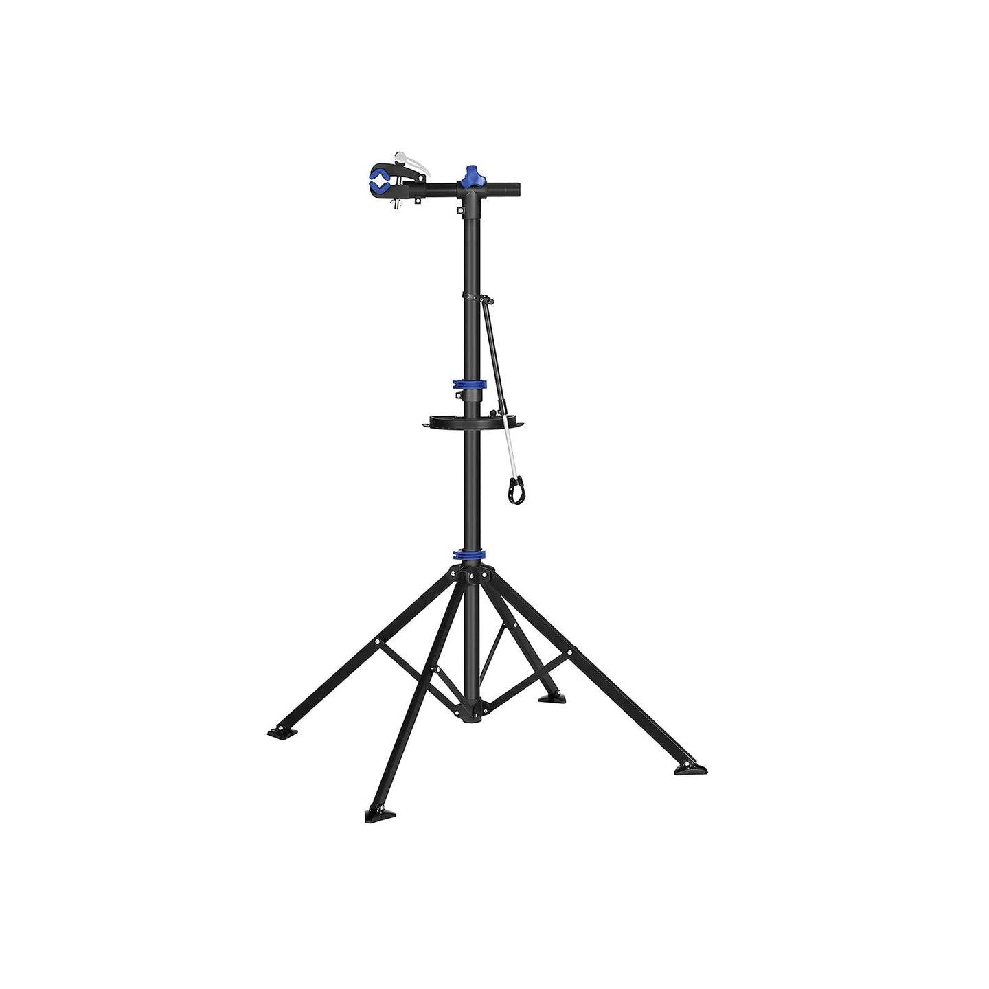 Bicycle Repair Stand - Metal - Black and Blue - Lightweight with Quick Release and Tool Tray