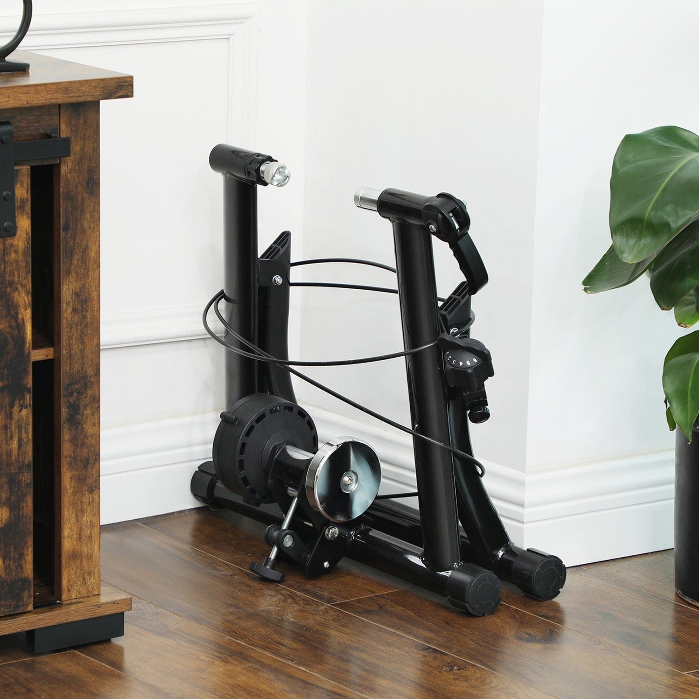Adjustable Bike Trainer Stand - Black - Magnetic