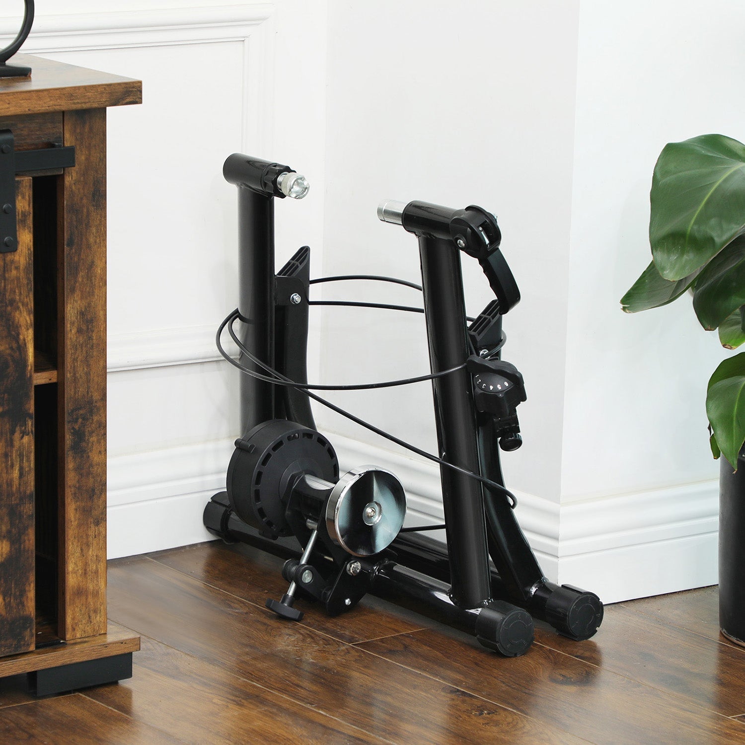 Adjustable Bike Trainer Stand - Black - Magnetic