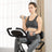 Foldable Exercise Bike - Steel - Orange and Grey - Backrest