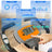 Foldable Exercise Bike - Steel - Orange and Grey - Backrest