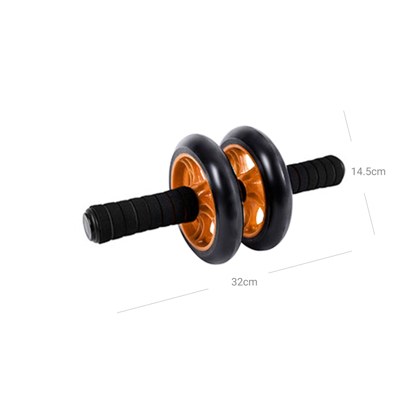 Abdominal Roller - Foam - Red - Comfortable Non-Slip Handles with Extra Thick Knee Pad Mat