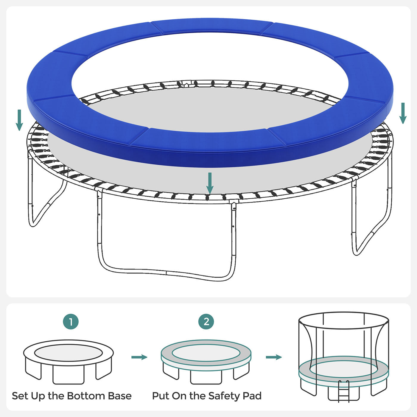 Trampoline Safety Pad - UV-Resistant Tear-Resistant Material
