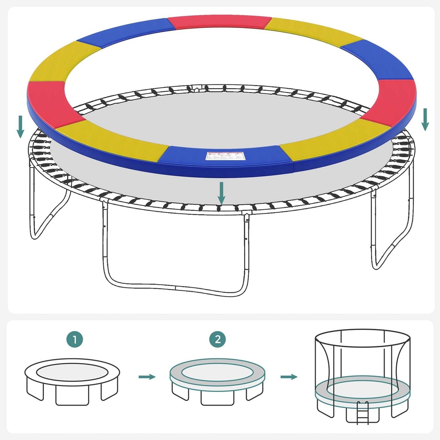 Trampoline Safety Pad - EPE Foam - Multi-Colour