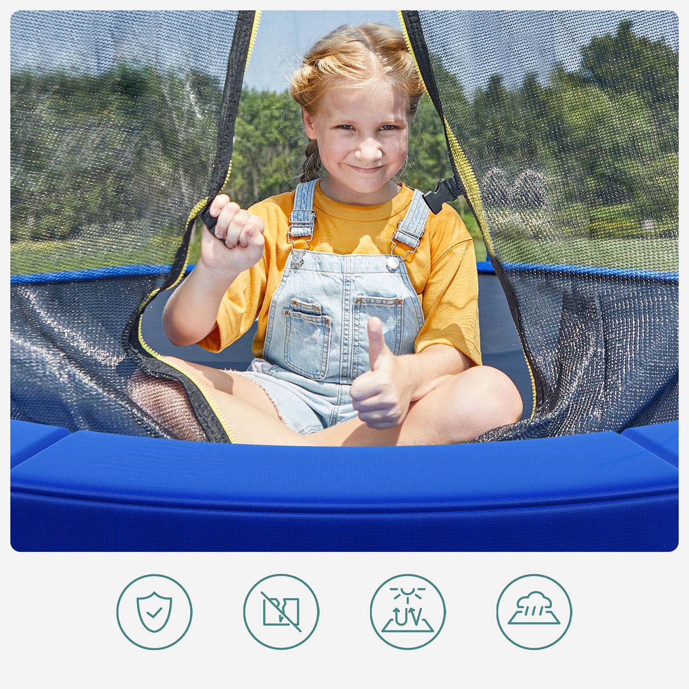 Trampoline Safety Pad - 8 FT Edge Protection - UV-Resistant and Tear-Resistant Material