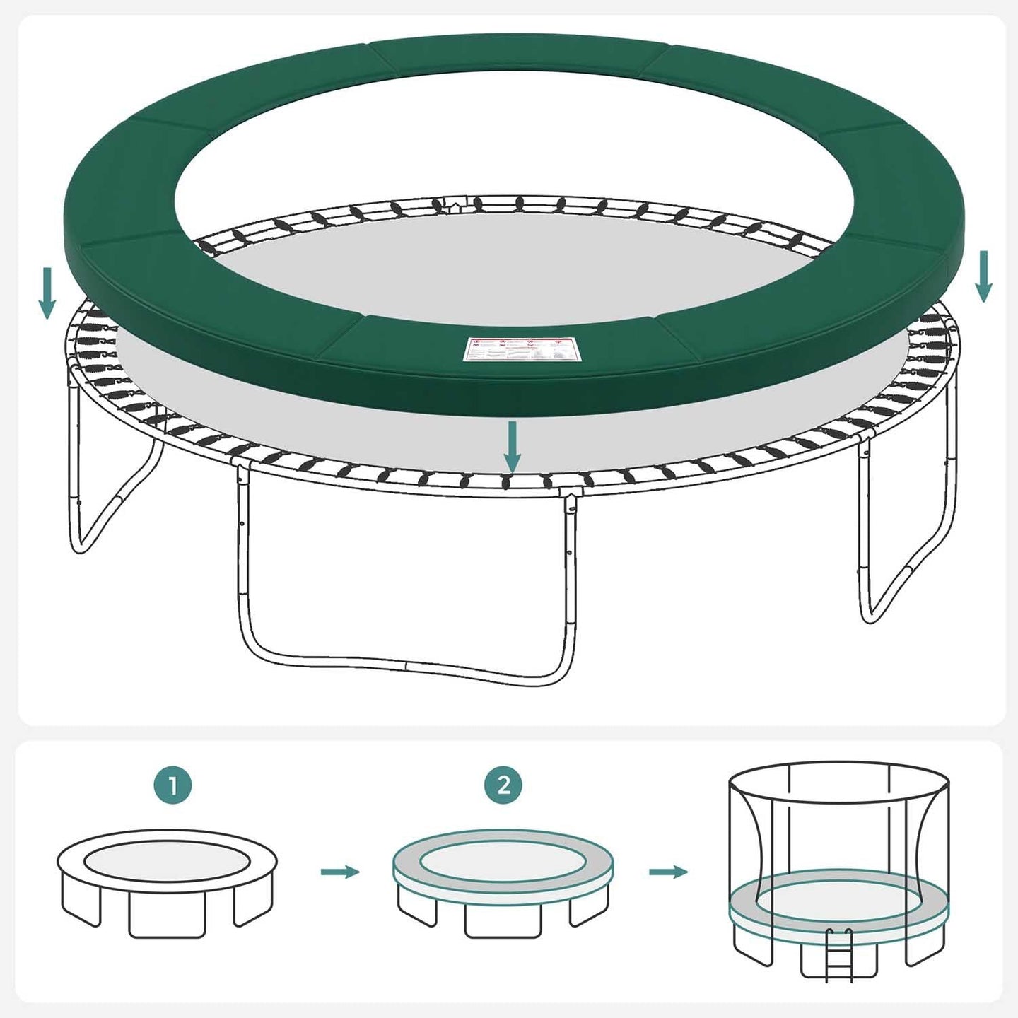 Trampoline Safety Pad - UV-Resistant Tear-Resistant Material