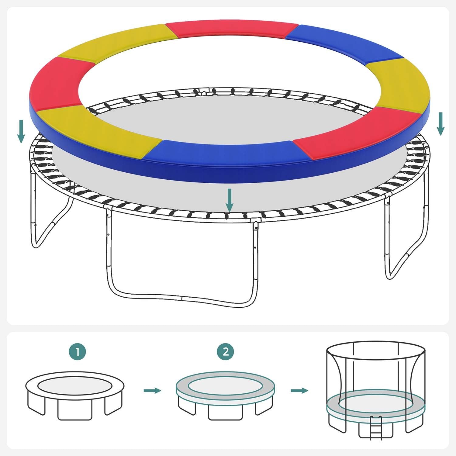 Replacement Trampoline Pad - UV-Resistant Material