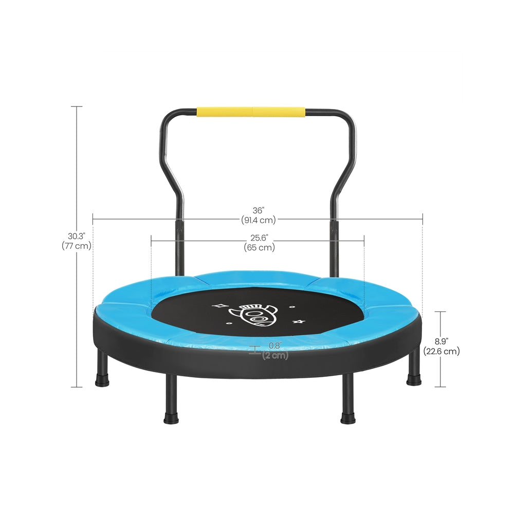 Mini Trampoline - 36" - Galvanized Steel - Handlebar