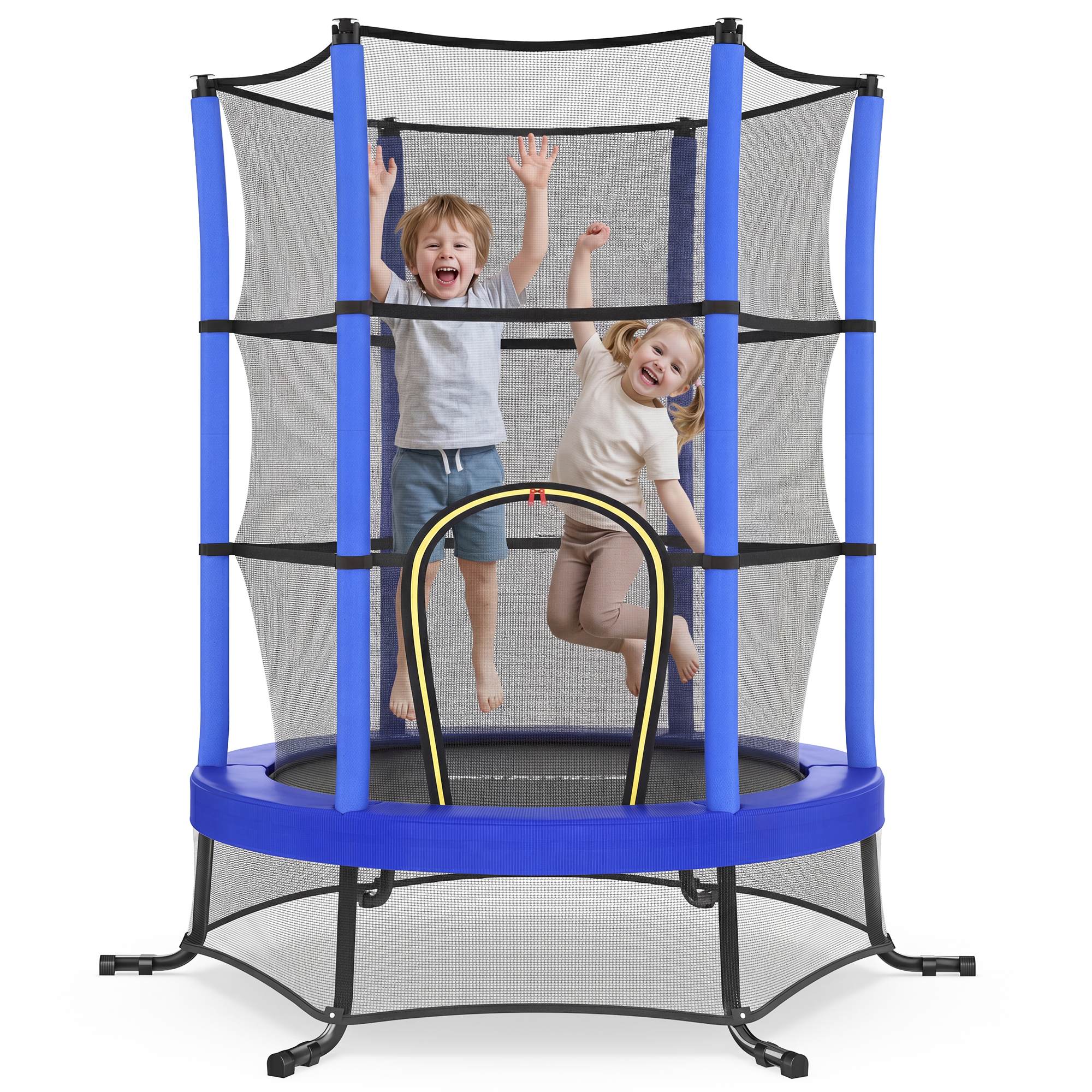 Mini Trampoline - With Handlebar - For Kids - Blue