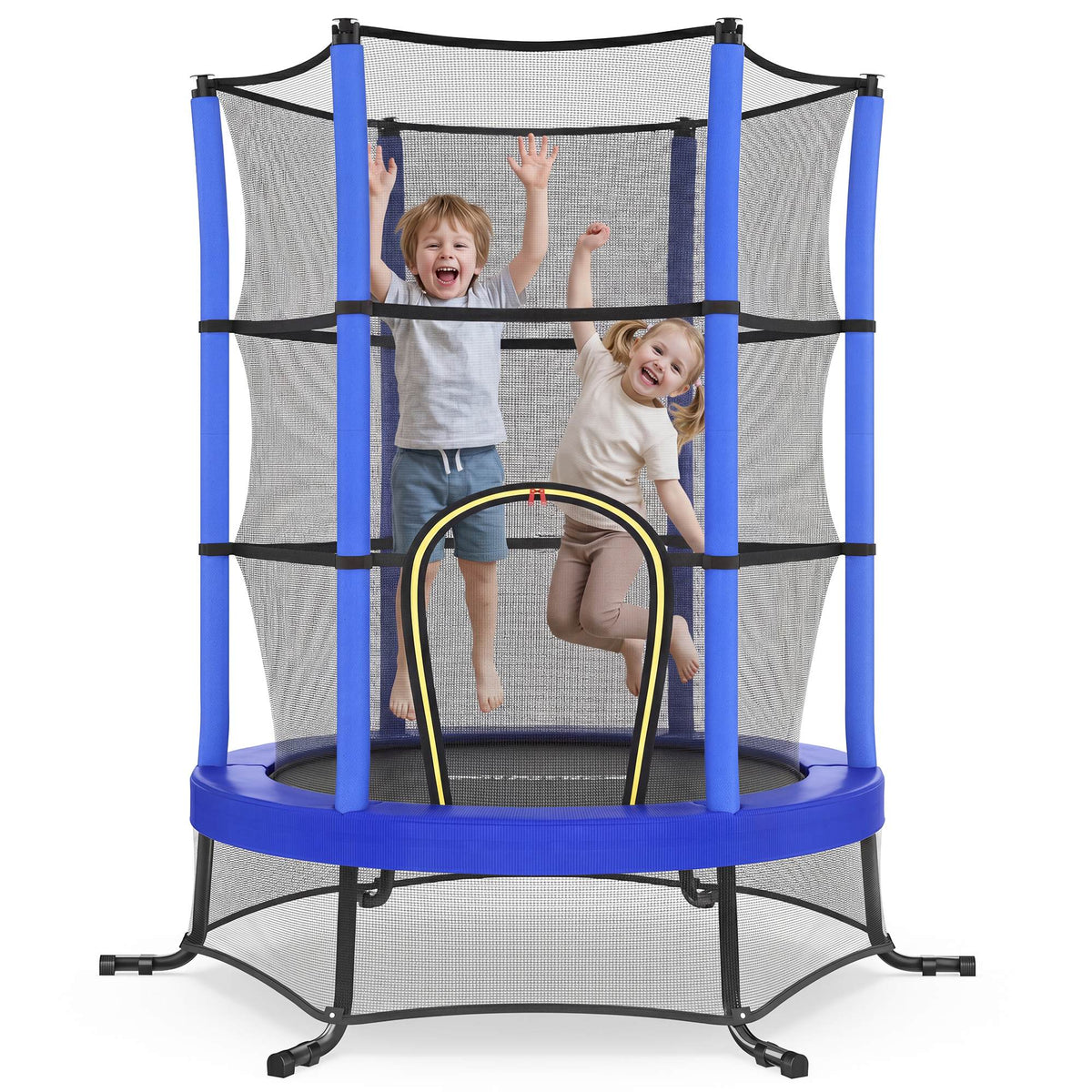 Mini Trampoline - With Handlebar - For Kids - Blue