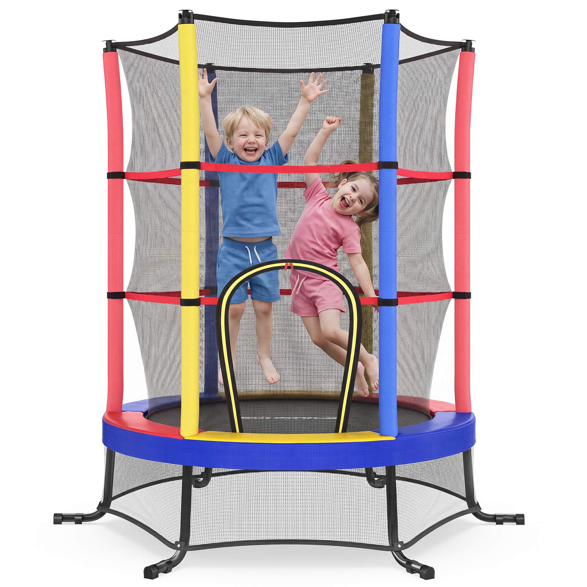 Mini Trampoline - With Handlebar - For Kids - Multicolour