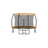 Round Trampoline - 10ft - Fabric - Safety Net Enclosure with Ladder and Padded Arch Poles