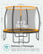 Round Trampoline - 10ft - Fabric - Safety Net Enclosure with Ladder and Padded Arch Poles