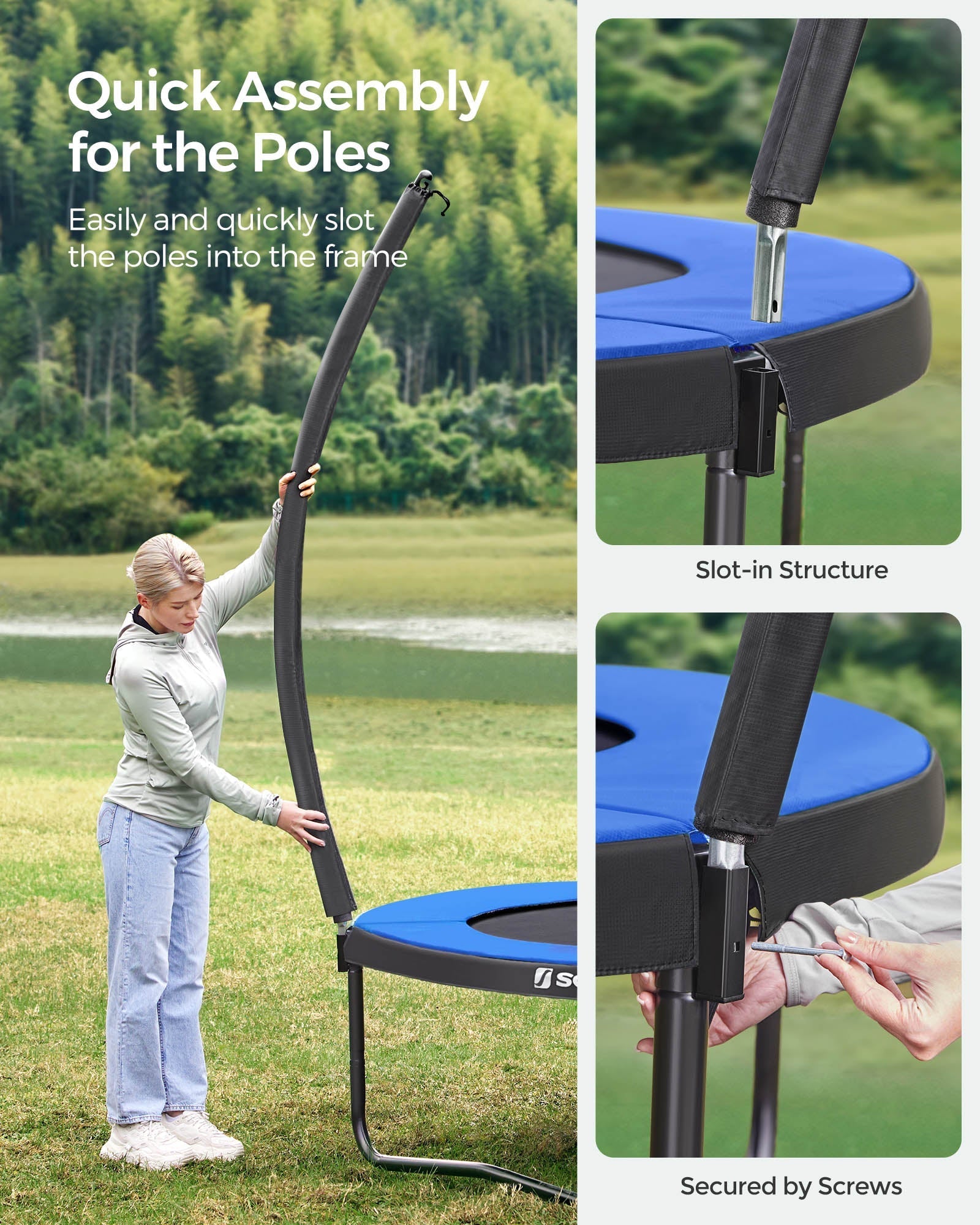 Garden Trampoline - Metal - Round