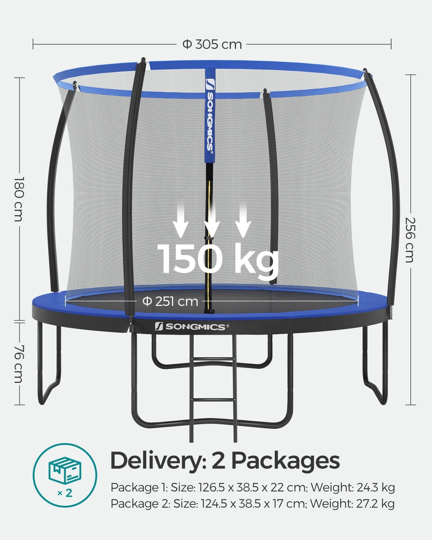 Garden Trampoline - Metal - Round
