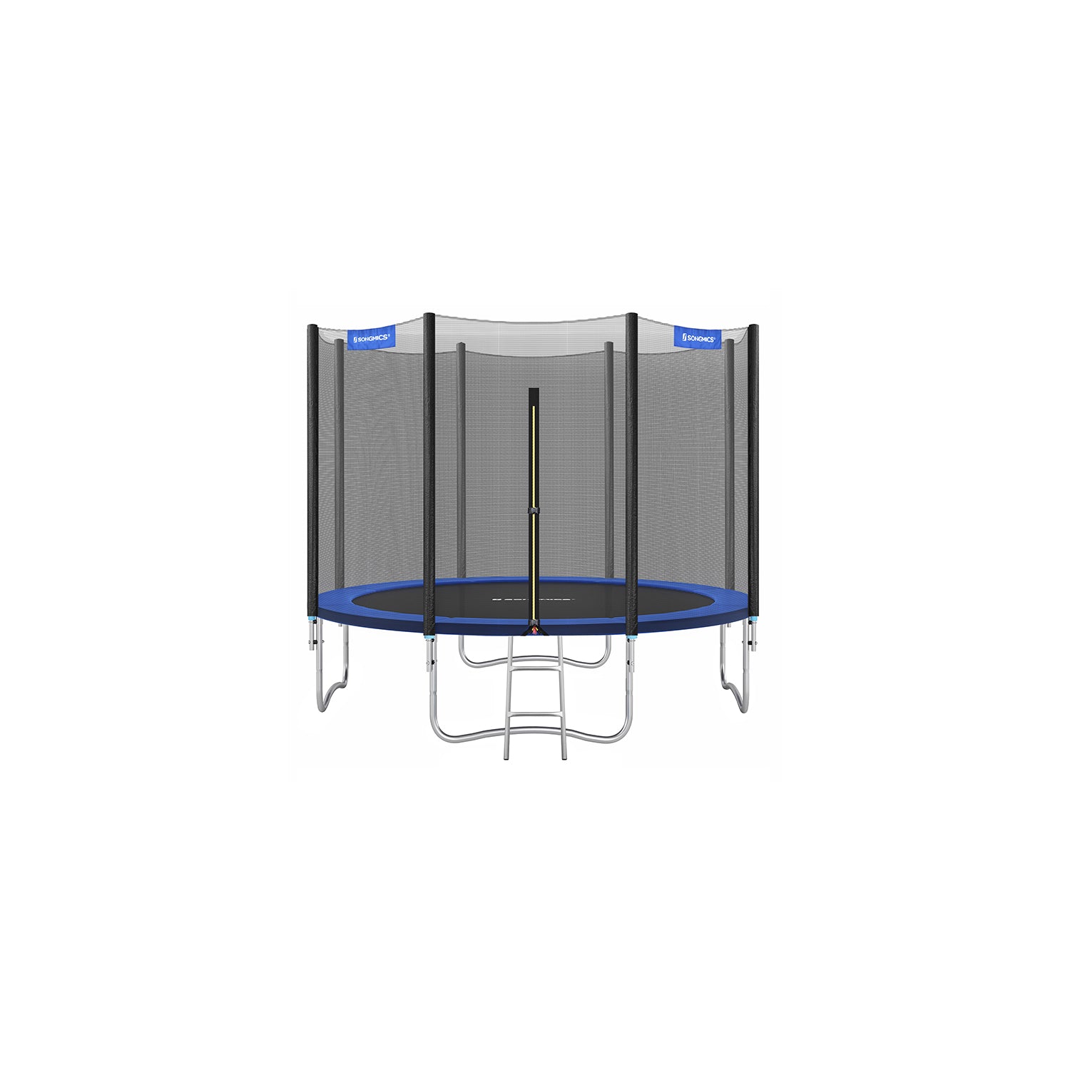 Trampoline - Fabric - Blue - Complete Set with Safety Enclosure and Ladder
