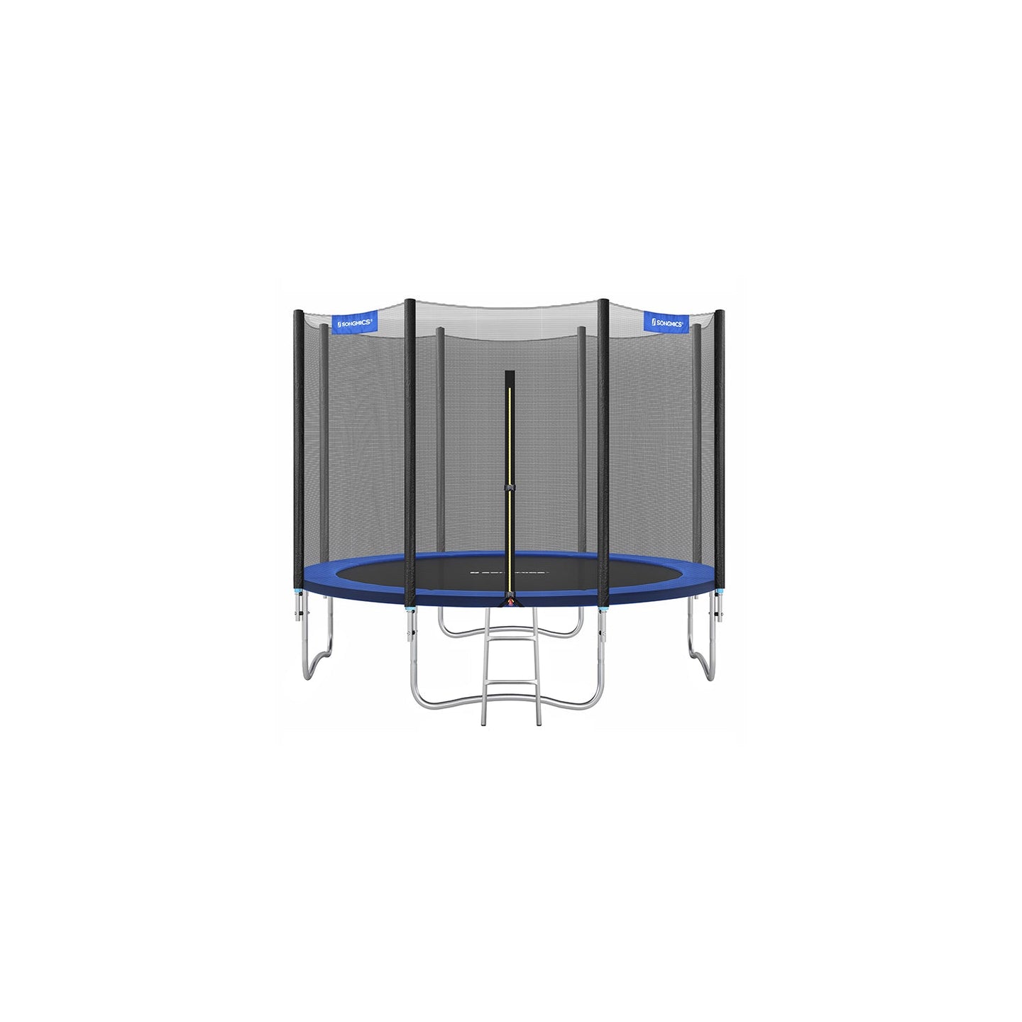 Trampoline - Fabric - Blue - Complete Set with Safety Enclosure and Ladder