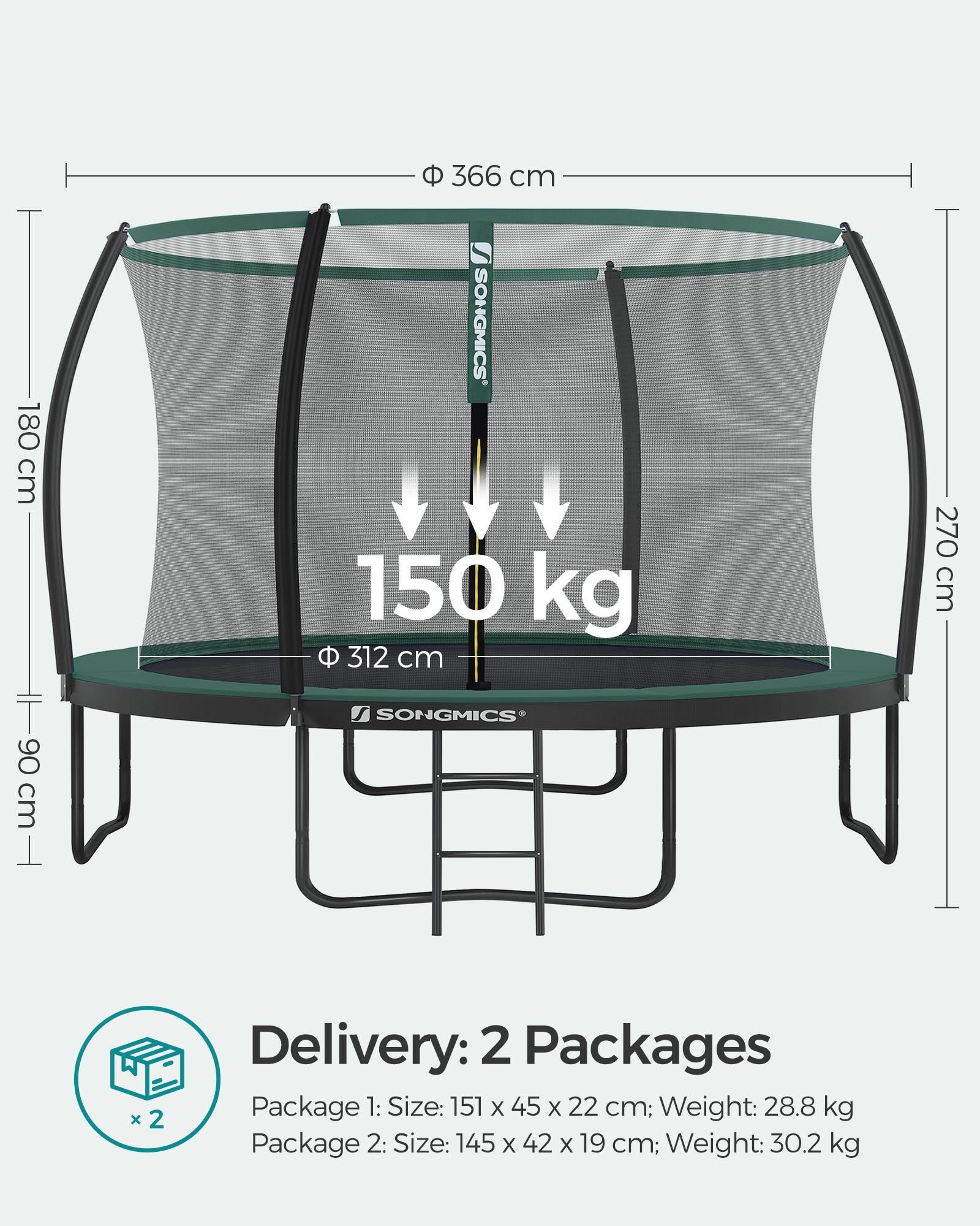 Round Trampoline - Steel - Multi-Color