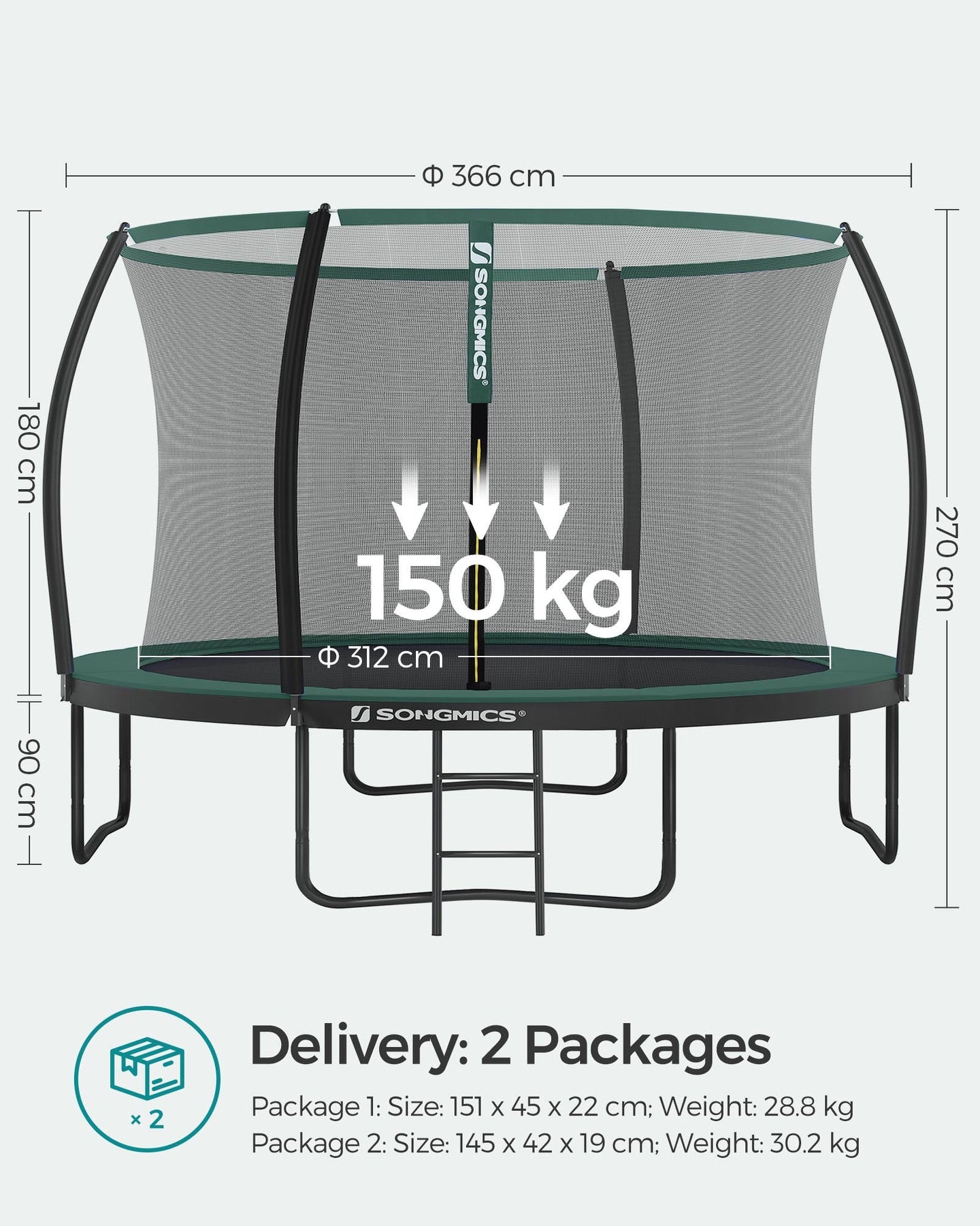 Round Trampoline - Steel - Multi-Color