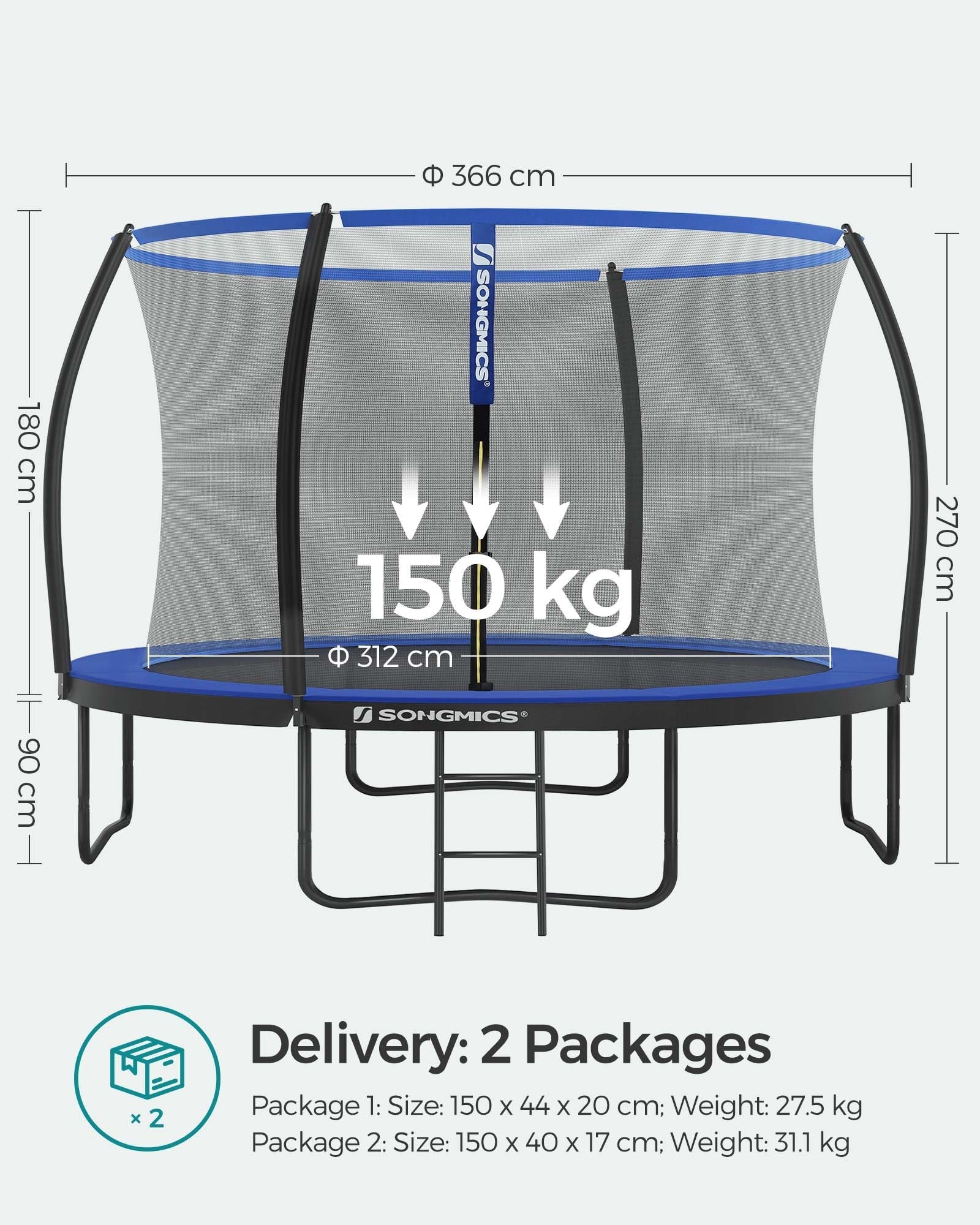 Backyard Trampoline - Steel - Round