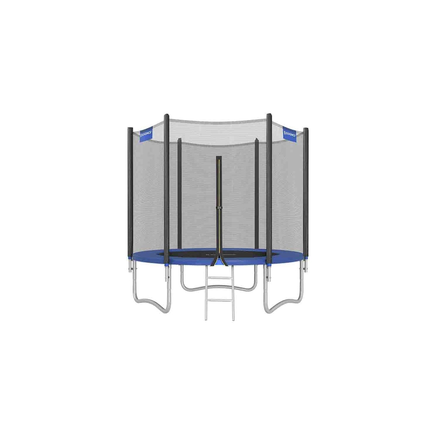 Trampoline - Steel - Blue - Complete Set with Safety Enclosure and Ladder