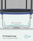 Trampoline - Steel - Blue - Complete Set with Safety Enclosure and Ladder