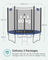 Trampoline - Steel - Blue - Complete Set with Safety Enclosure and Ladder