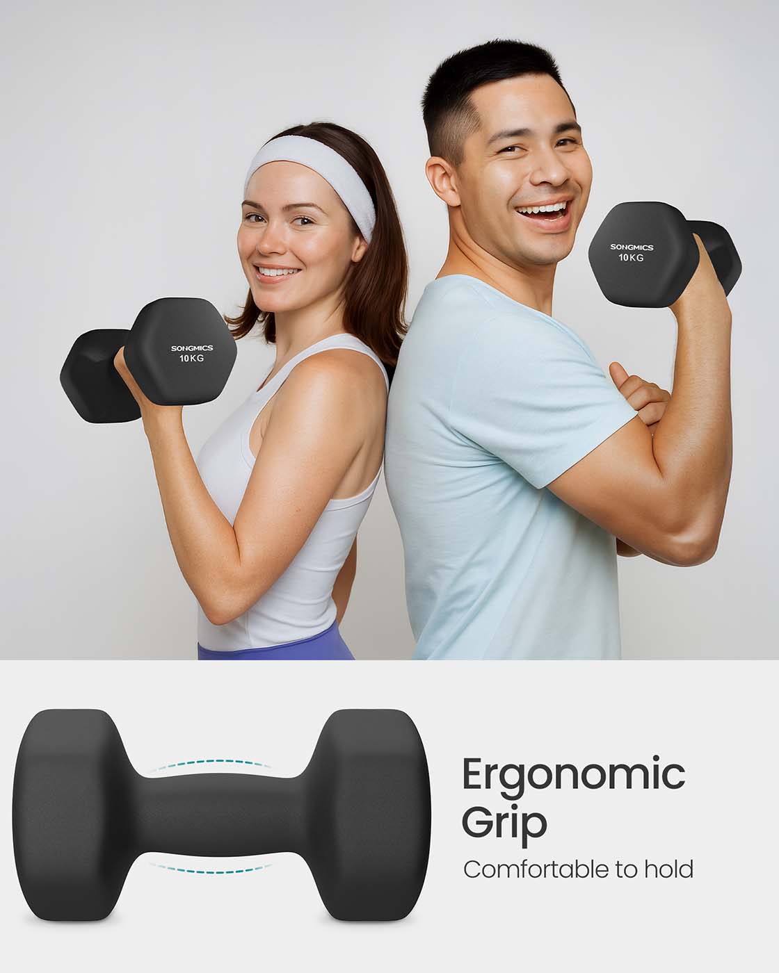 Hex Dumbbell Set - Neoprene - Multi-colored