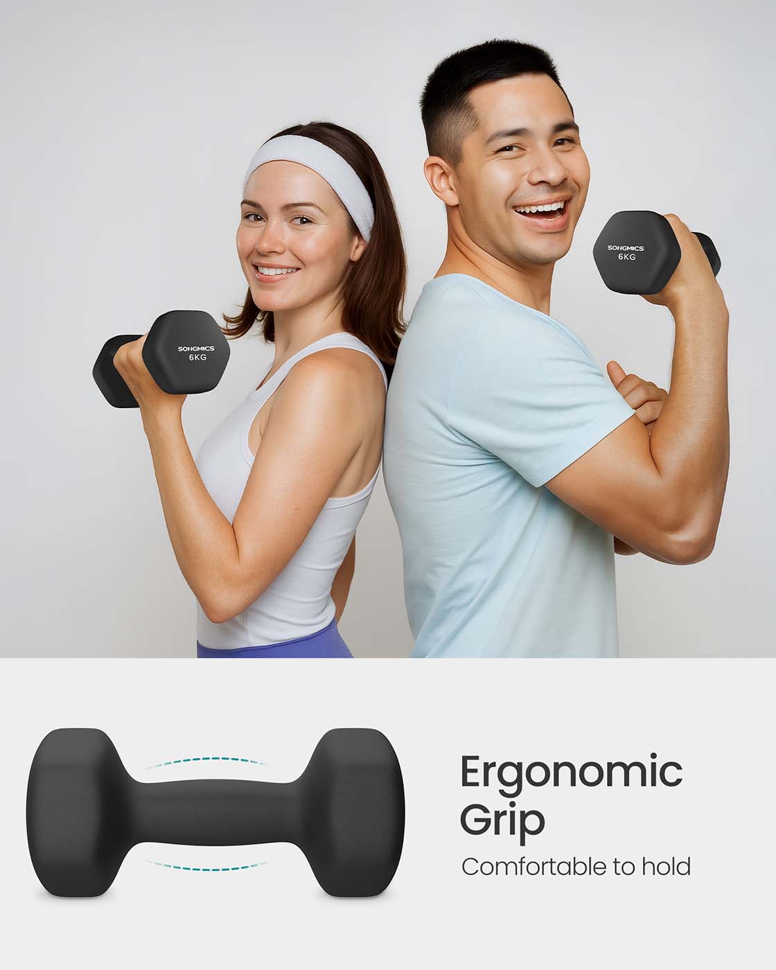 Hex Dumbbell Set - Neoprene - Multi-colored
