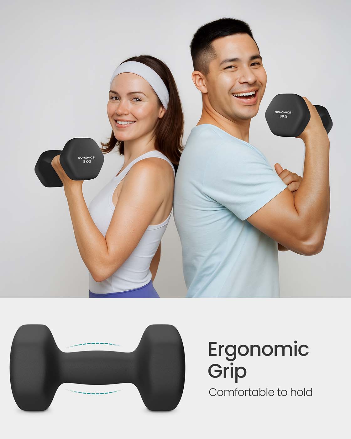 Hex Dumbbell Set - Neoprene - Multi-colored