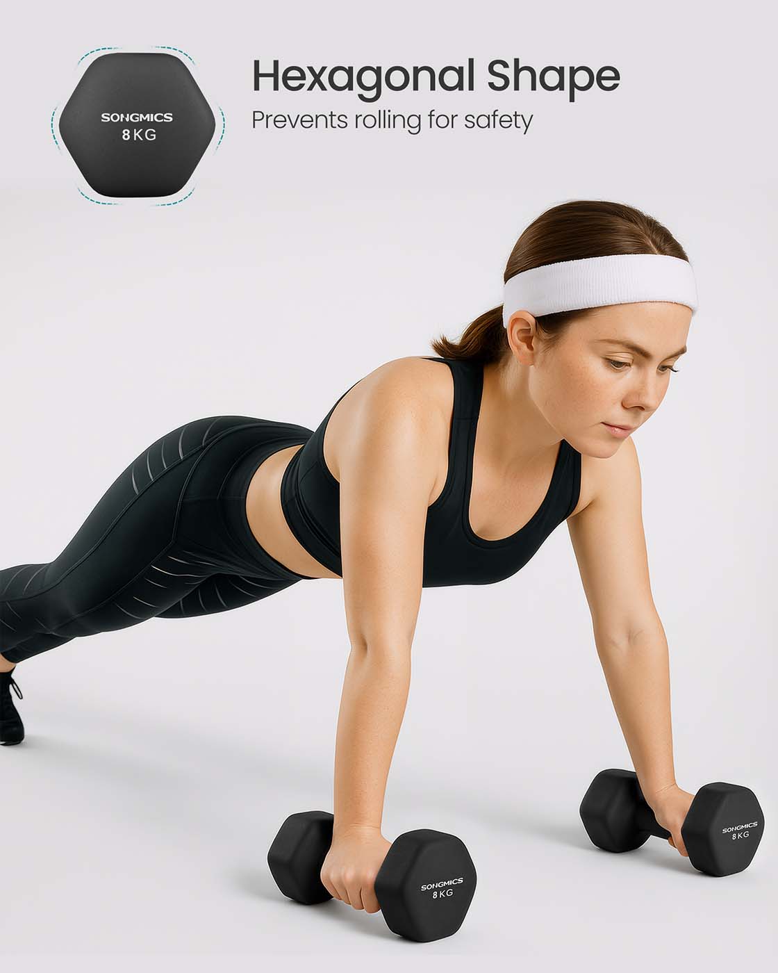 Hex Dumbbell Set - Neoprene - Multi-colored