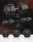 Dumbbell Sets Weights Each - Steel Bar and Plastic Coating - Ink Black