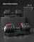 Adjustable Dumbbells Set 2 Pack 11-in-1 1.5- Home Gym Black Red - Steel and ABS Plastic - Black