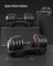 Adjustable Dumbbells Set 2 Pack 12-in-1 1.5- Home Gym Black Red - Steel and ABS Plastic - Black