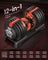 Adjustable Dumbbells Set 2 Pack 12-in-1 3- Home Gym Black Red - Steel and ABS Plastic - Black