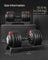 Adjustable Dumbbells Set 2 Pack 12-in-1 3- Home Gym Black Red - Steel and ABS Plastic - Black