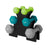 Hex Dumbbells Set - Neoprene - Lime, Teal, Grey - Includes Stand
