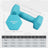 Hex Dumbbell Set - Neoprene - Lime, Teal, Grey - Includes Storage Rack