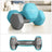 Hex Dumbbell Set - Neoprene - Lime, Teal, Grey - Includes Storage Rack