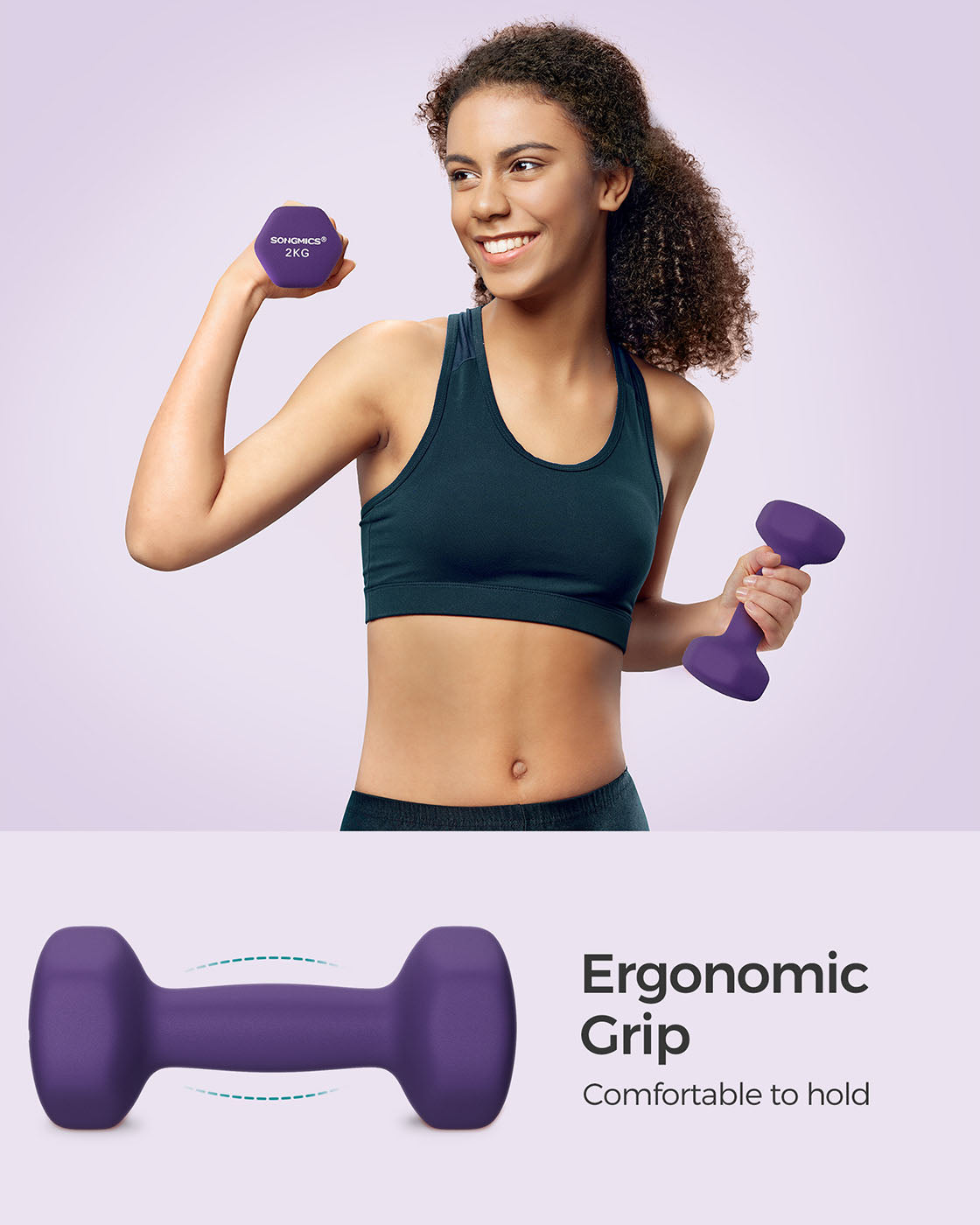 Dumbbell Set - Purple - Vinyl