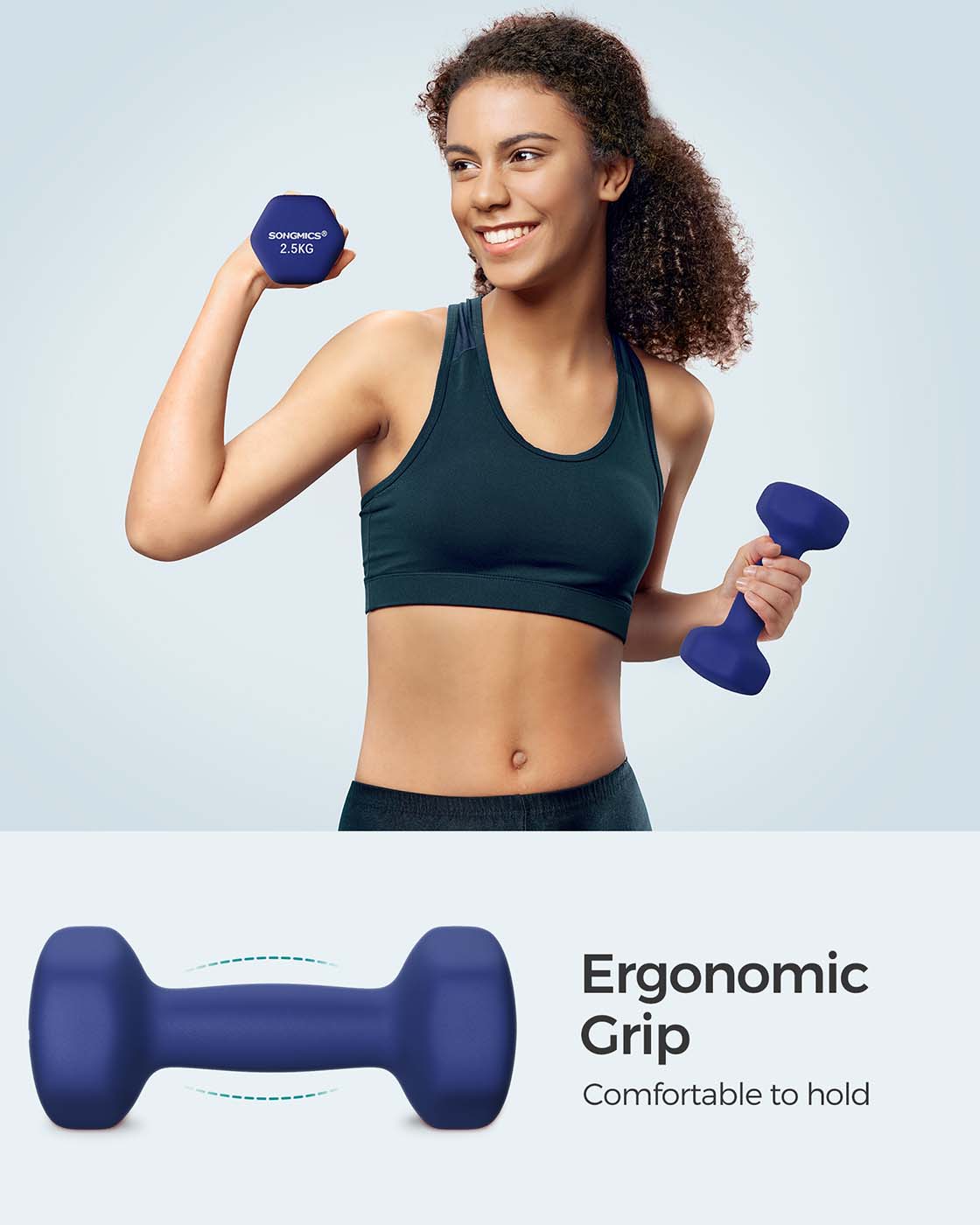Dumbbells Set - 2 x 2.5 kg - Vinyl