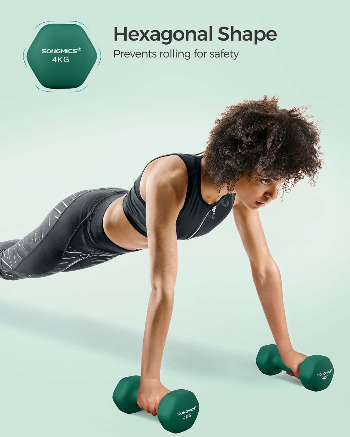 Dumbbells - Set of 2 (2 x 4 kg) - Vinyl