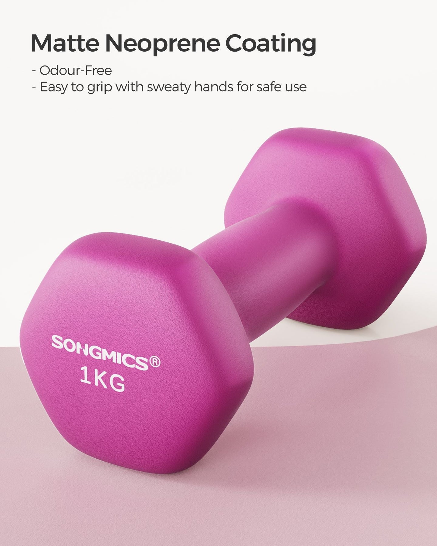 Hexagonal Dumbbells Set - Hexagonal Steel - Pink - Ideal for Home Workout and Fitness Training