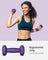 Set of 2 Hexagonal Dumbbells - Steel - Purple - Ideal for Home Workout and Fitness Training