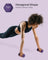 Set of 2 Hexagonal Dumbbells - Steel - Purple - Ideal for Home Workout and Fitness Training