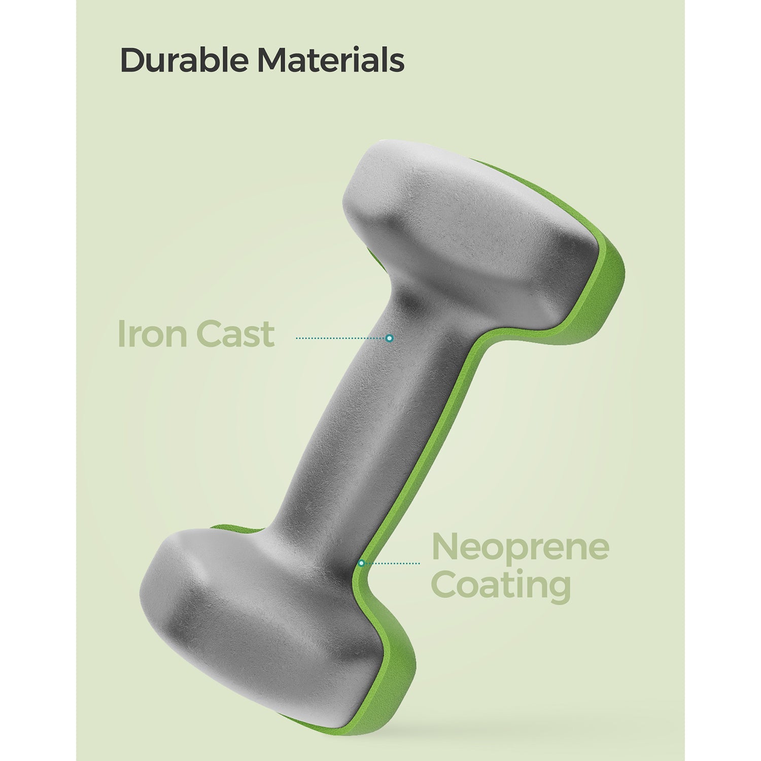 Hexagonal Dumbbells - Steel - Green - Set of 2 x 2 kg for Home Workout
