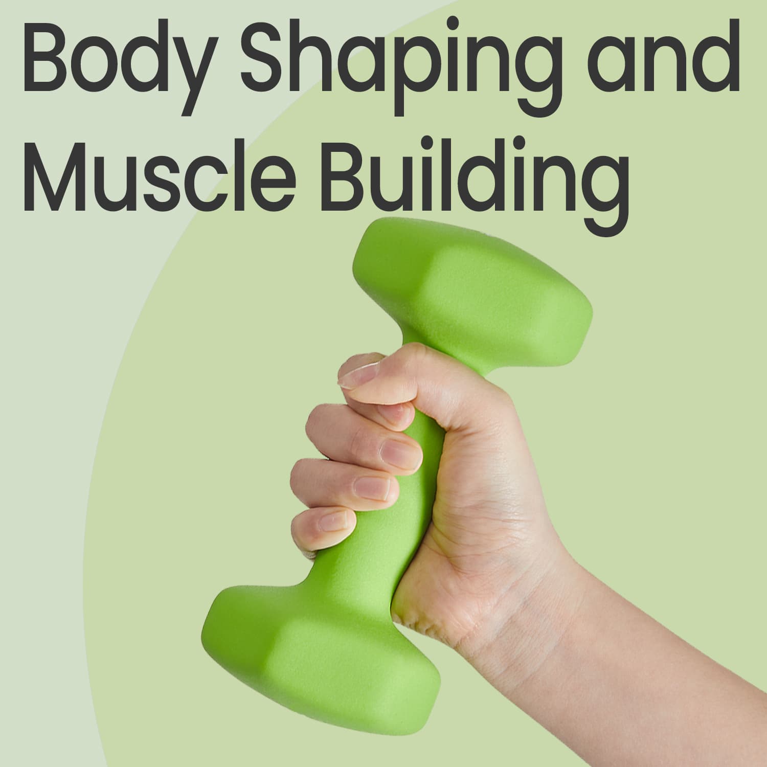 Dumbbell Set - Neoprene - Green - Hexagonal Design